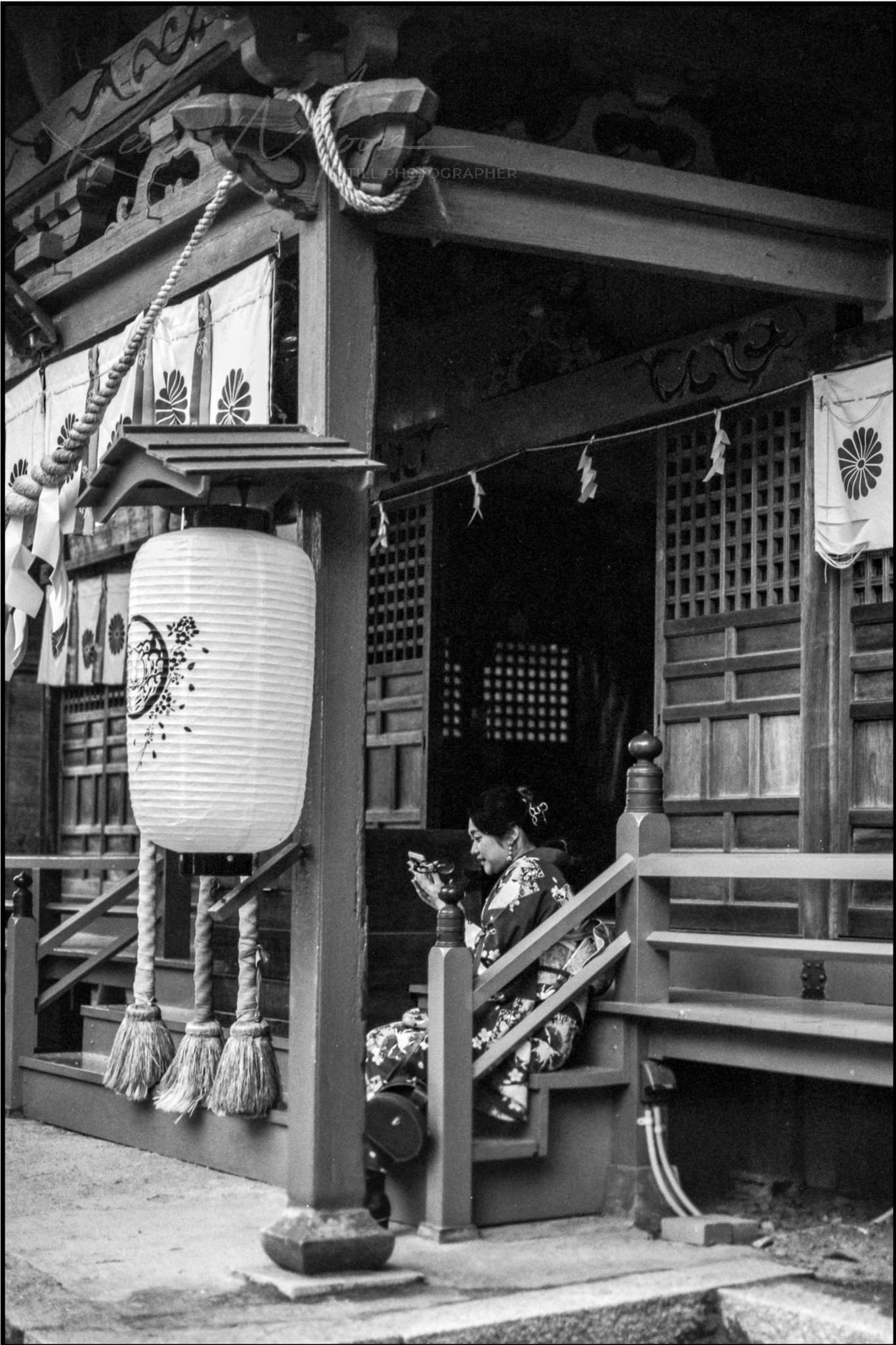 Traditional Japanese shrine, and example of cropping in photography