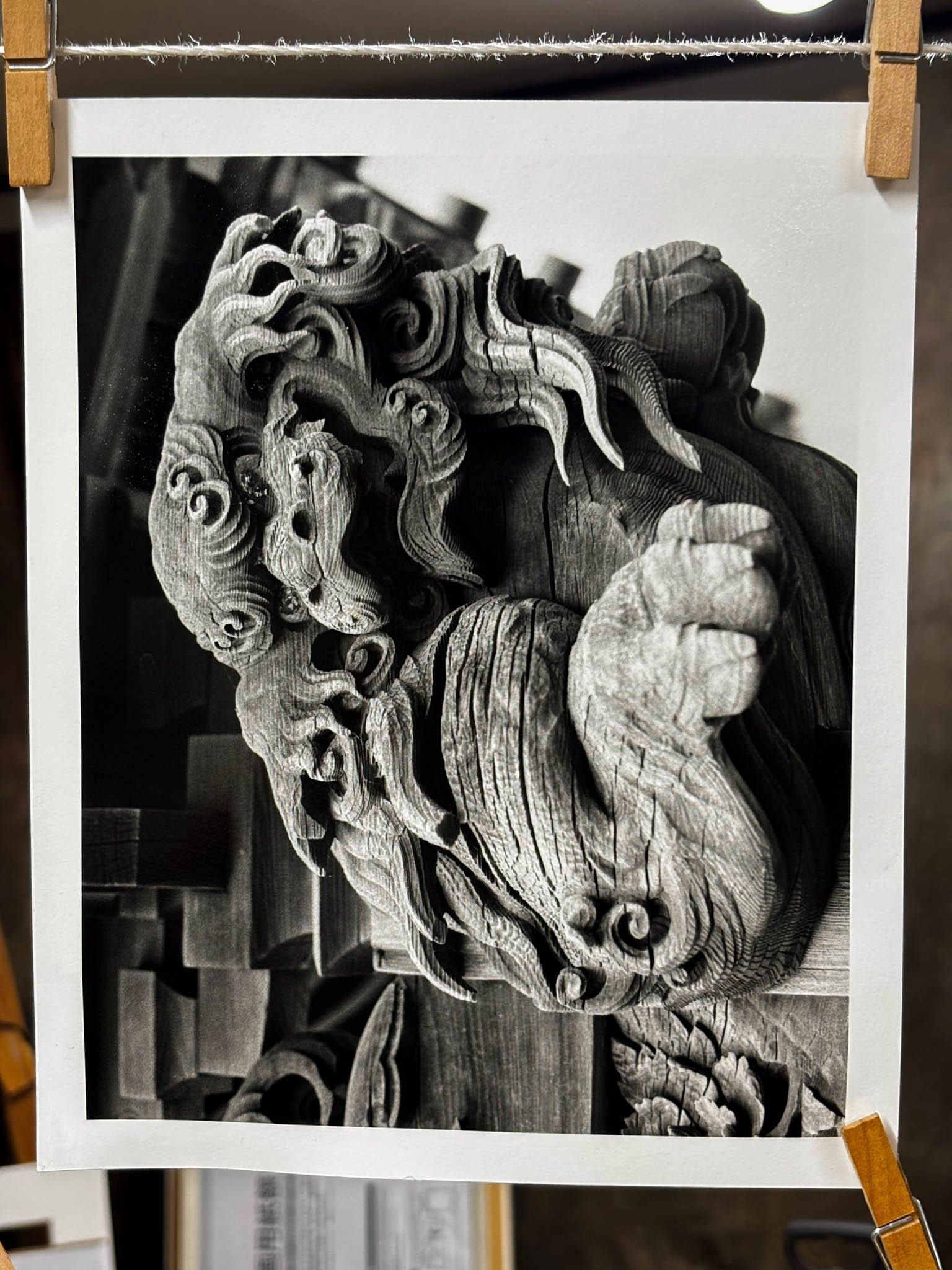 Japanese Temple Carving — Shishi Guardian, Akaidake Temple, Iwaki - Image 4